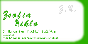 zsofia miklo business card